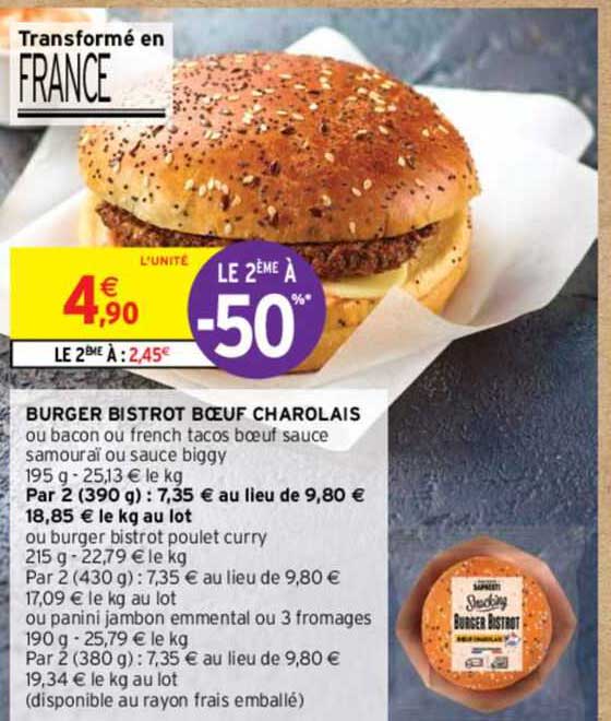 Burger Bistrot Bœuf Charolais