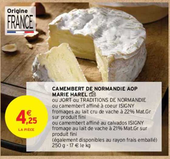 camembert de normandie aop marie harel