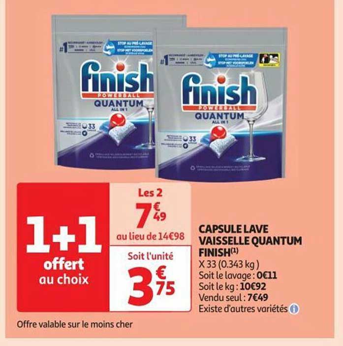 capsule lave vaisselle quantum finish