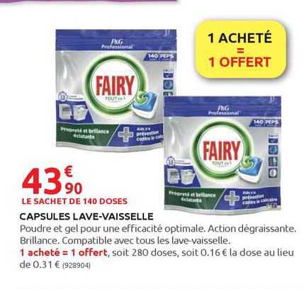 capsules lave-vaisselle fairy