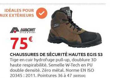 chaussures de sécurité hautes egis s3