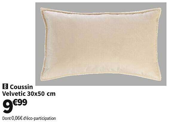 coussin velvetic 30 x 50 cm