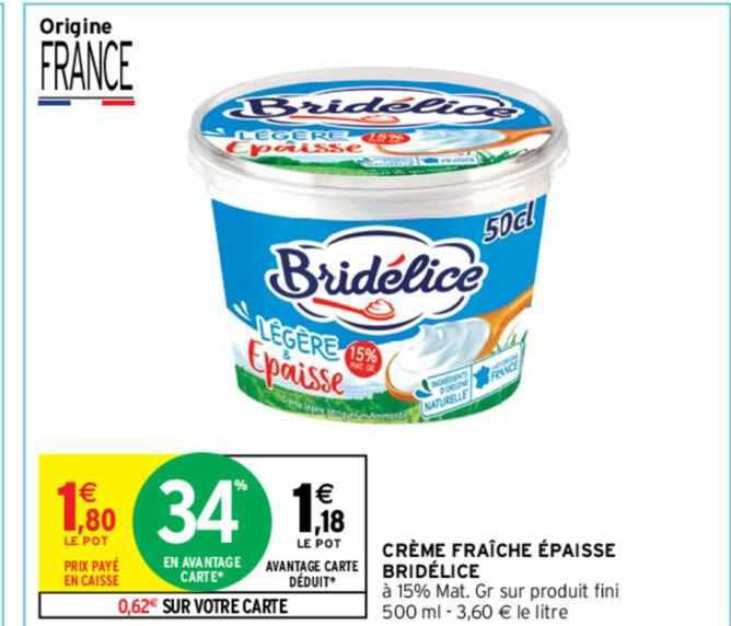 Crème Fraîche épaisse Bridélice