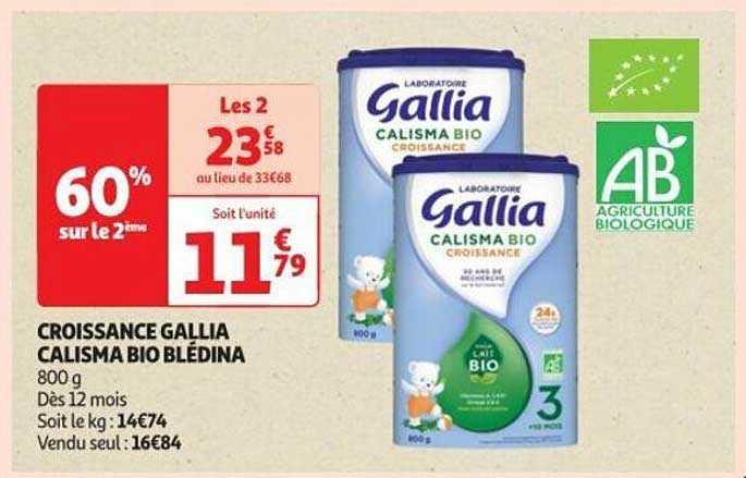 Croissance Gallia Calisma Bio Blédina