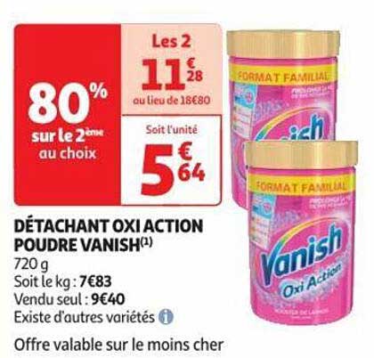 détachant oxi action poudre vanish