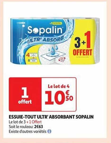 essuie-tout ultr' absorbant sopalin