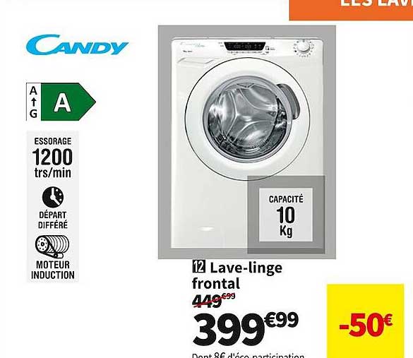 lave-linge frontal candy