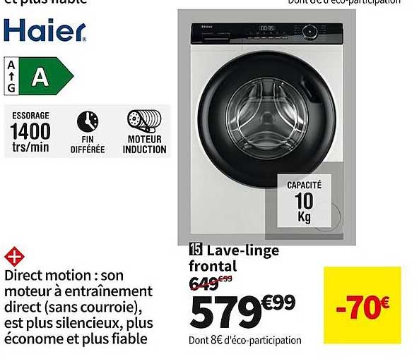 lave-linge frontal haier