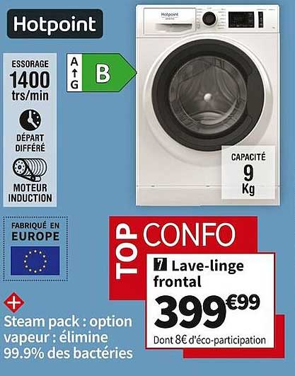 lave-linge frontal hotpoint