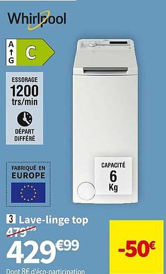 lave-linge top whirlpool