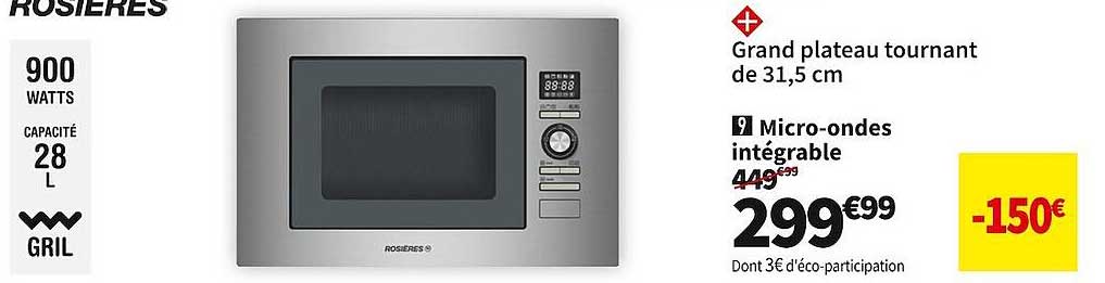 micro-ondes intégrable rosières