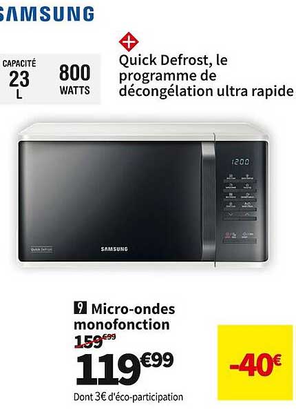 micro-ondes monofonction samsung