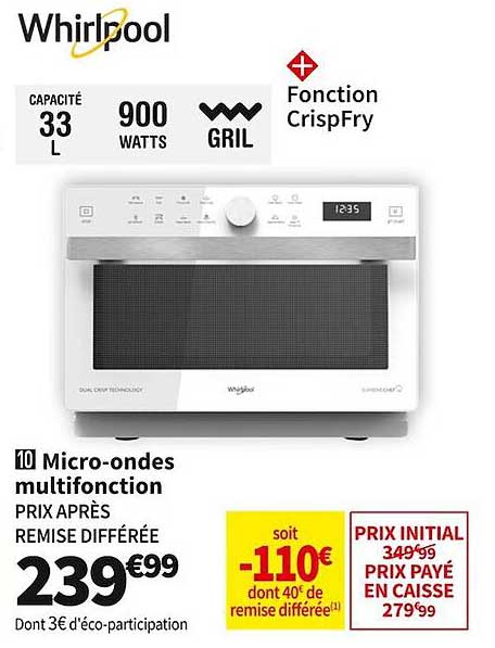 micro-ondes multifonction whirlpool