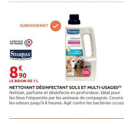 nettoyant désinfectant sols et multi-usages starwax