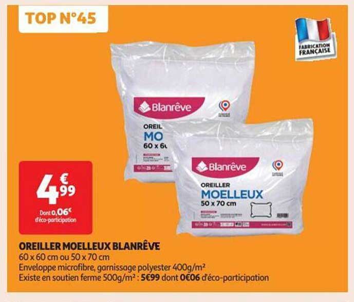 Oreiller Moelleux Blanrêve