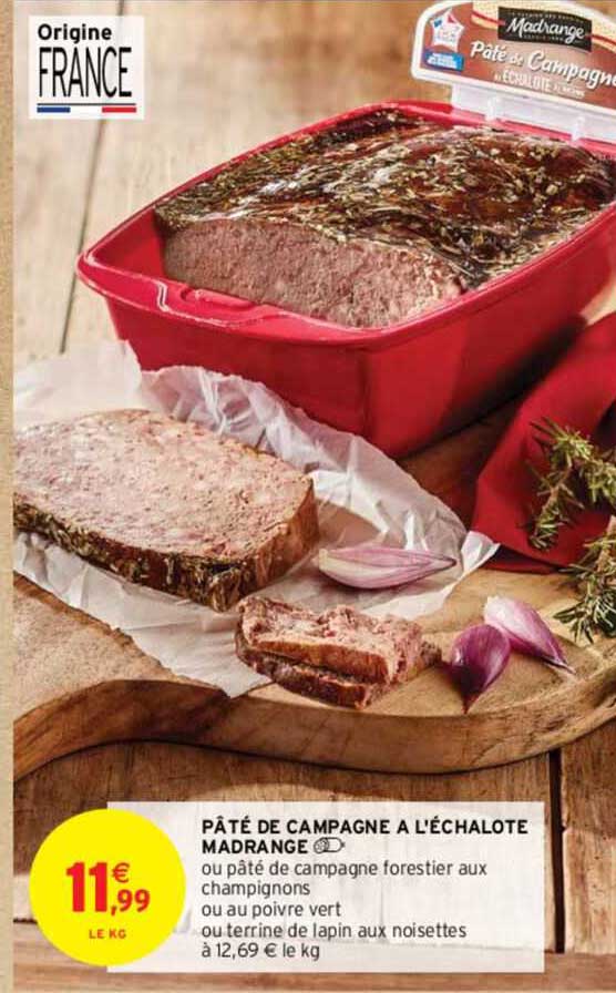 Pâté De Campagne à L'échalote Madrange