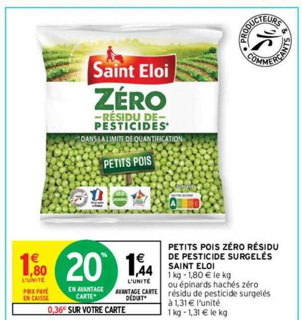 Petits Pois Zéro Résidu De Pesticide Surgelés Saint Eloi