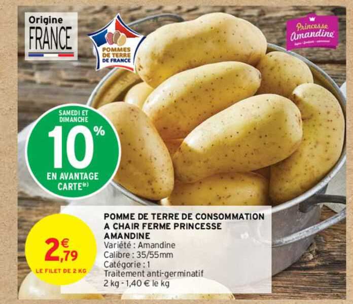 Pomme De Terre De Consommation à Chair Ferme Princesse Amandine
