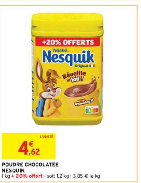 poudre chocolatée nesquik