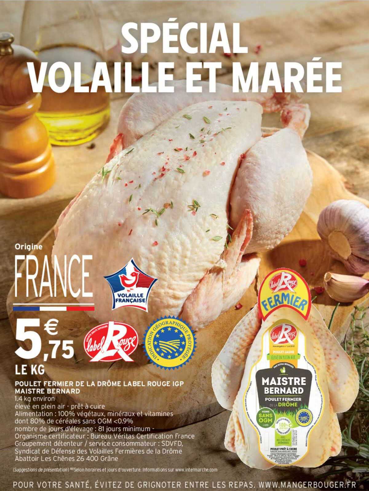 poulet fermier de la drôme label rouge igp maistre bernard