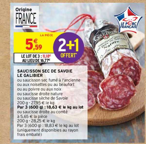 Saucisson Sec De Savoie Le Galibier