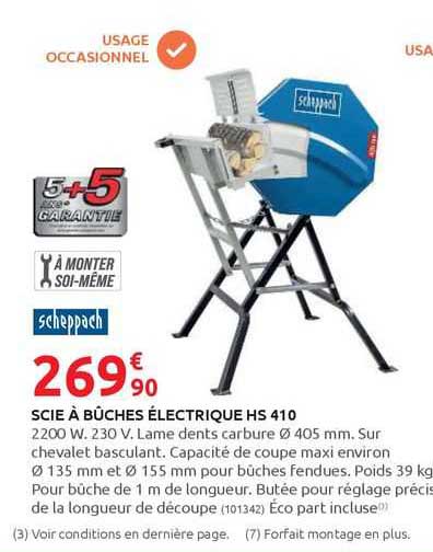 Scie à Bûches électrique Hs 410 Scheppach