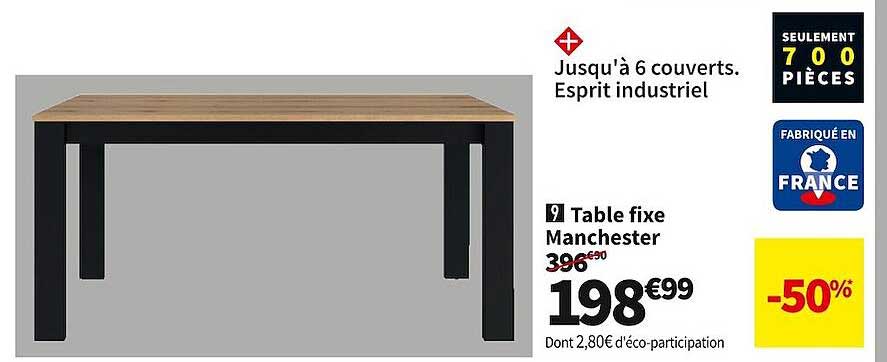 Table Fixe Manchester