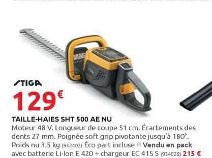 taille-haies sht 500 ae nu stiga