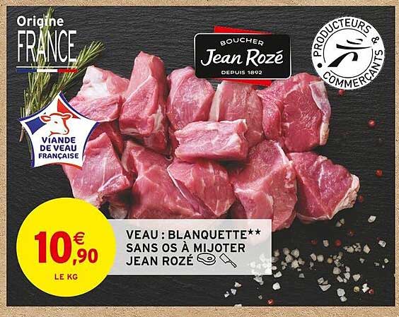 veau : blanquette** sans os à mijoter jean rozé