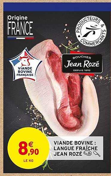 viande bovine : langue fraîche jean rozé