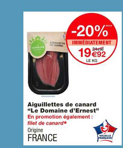 aiguillettes de canard le domaine d'ernest