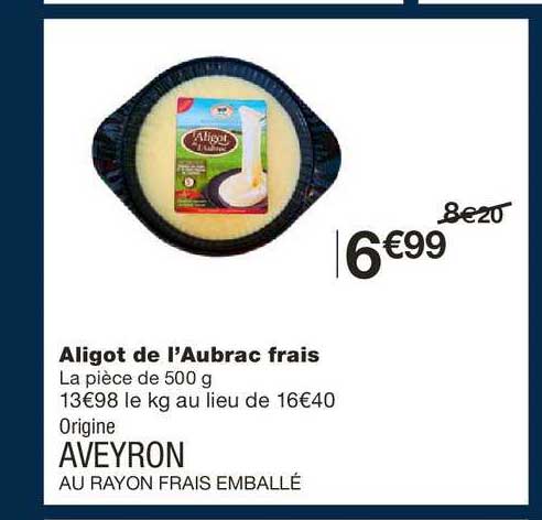 aligot de l'aubrac frais