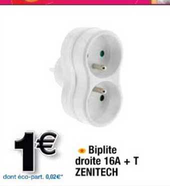 biplite droite 16a + t zenitech