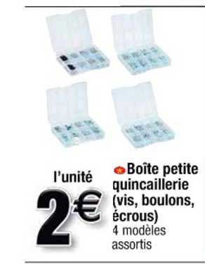 boîte petite quincaillerie (vis boulons écrous)