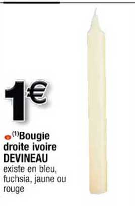bougie droite ivoire devineau