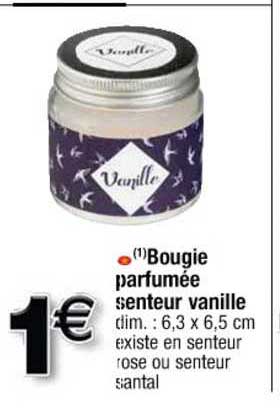 bougie parfumée senteur vanille