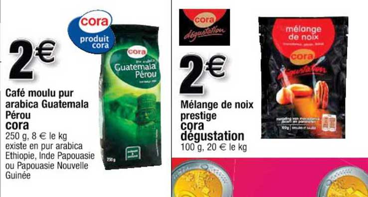 café moulu pur arabica guatemala pérou cora mélange de noix prestige cora dégustation