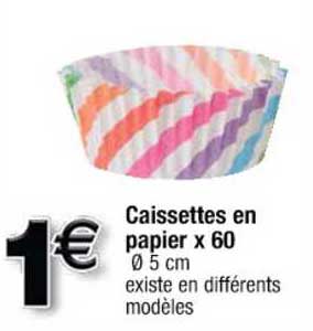 caissettes en papier x 60