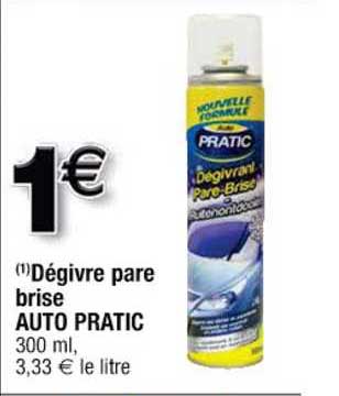 dégivre pare brise auto pratic