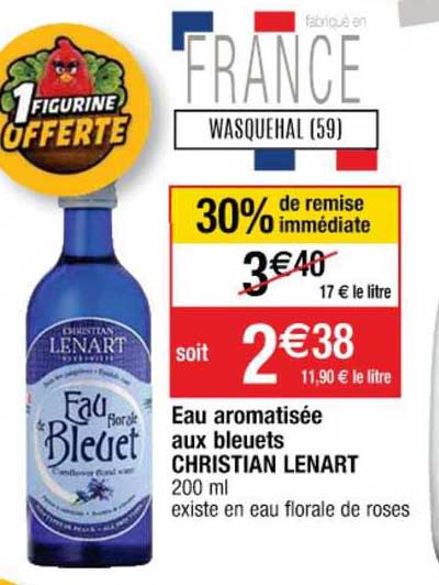 eau aromatisée aux bleuets christian lenart 33% de remise immédiate
