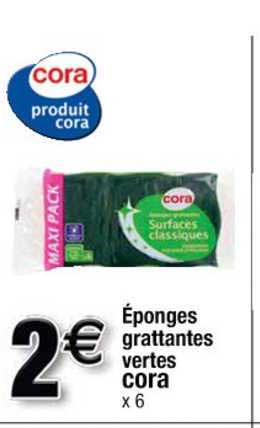 éponges Grattantes Vertes Cora