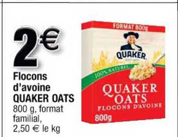 flocons d'avoine quaker oats