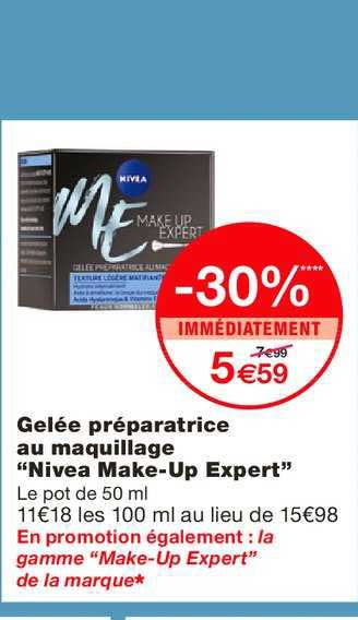 gelée préparatrice au maquillage nivea make up expert