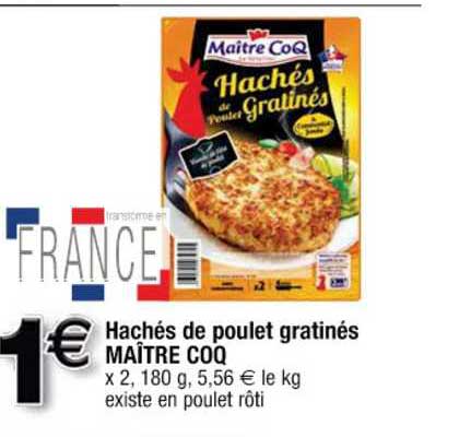 haché de poulet gratinés maître coq