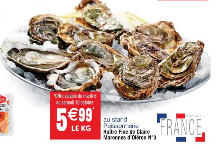 Huître Fine De Claire Marennes D'oléron N°3