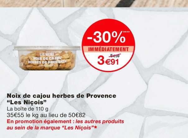 noix de cajou herbes de provence les niçois