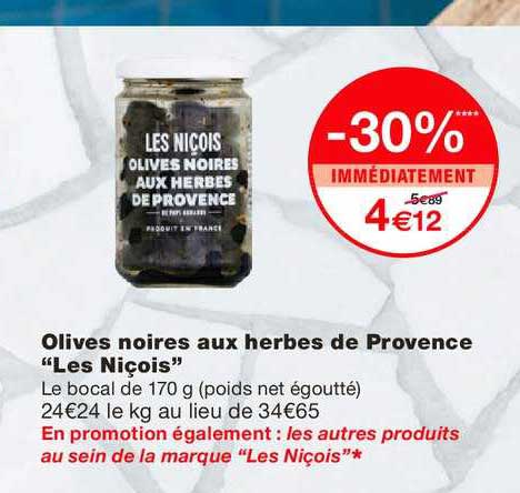 olives noires aux herbes de provence les niçois