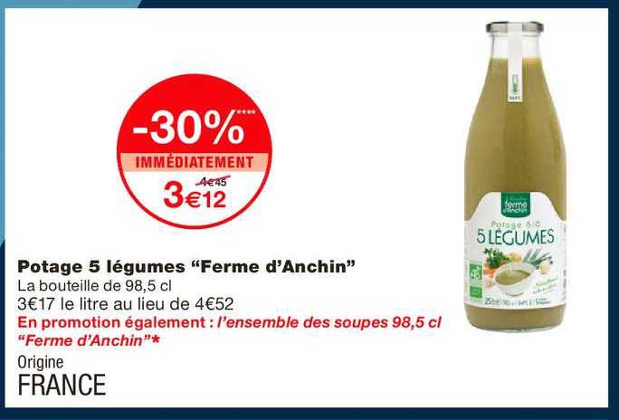 potage 5 légumes ferme d'anchin