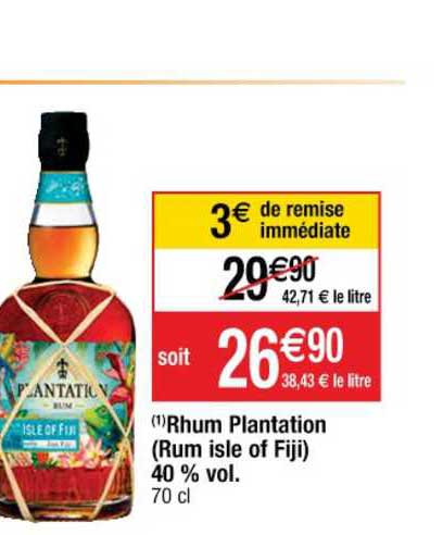rhum plantation rum isle of fiji 40% vol.