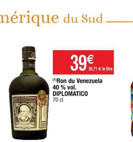 ron du venezuela 40% vol. diplomatico